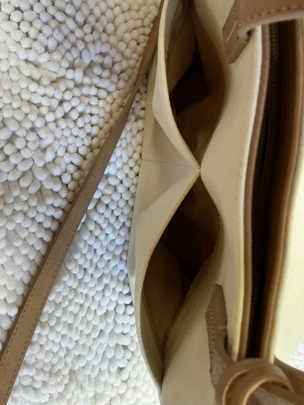 Sonoma Cream and Tan Shoulder Bag NWT
